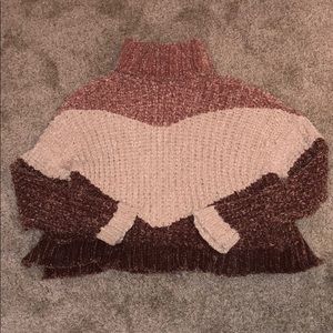 POL chenille turtleneck sweater